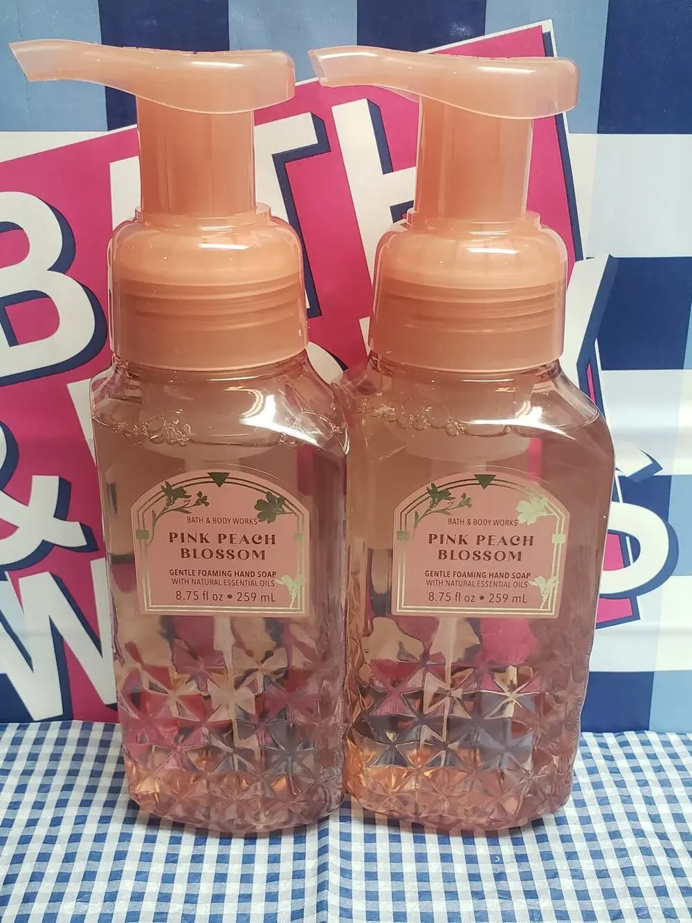 BBW Pink Peach Blossom Gentle Foaming Hand Soap 2 Pack